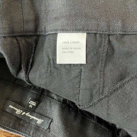 Madewell Tailored Linen Shorts - Size 12 - Picture 4 of 5